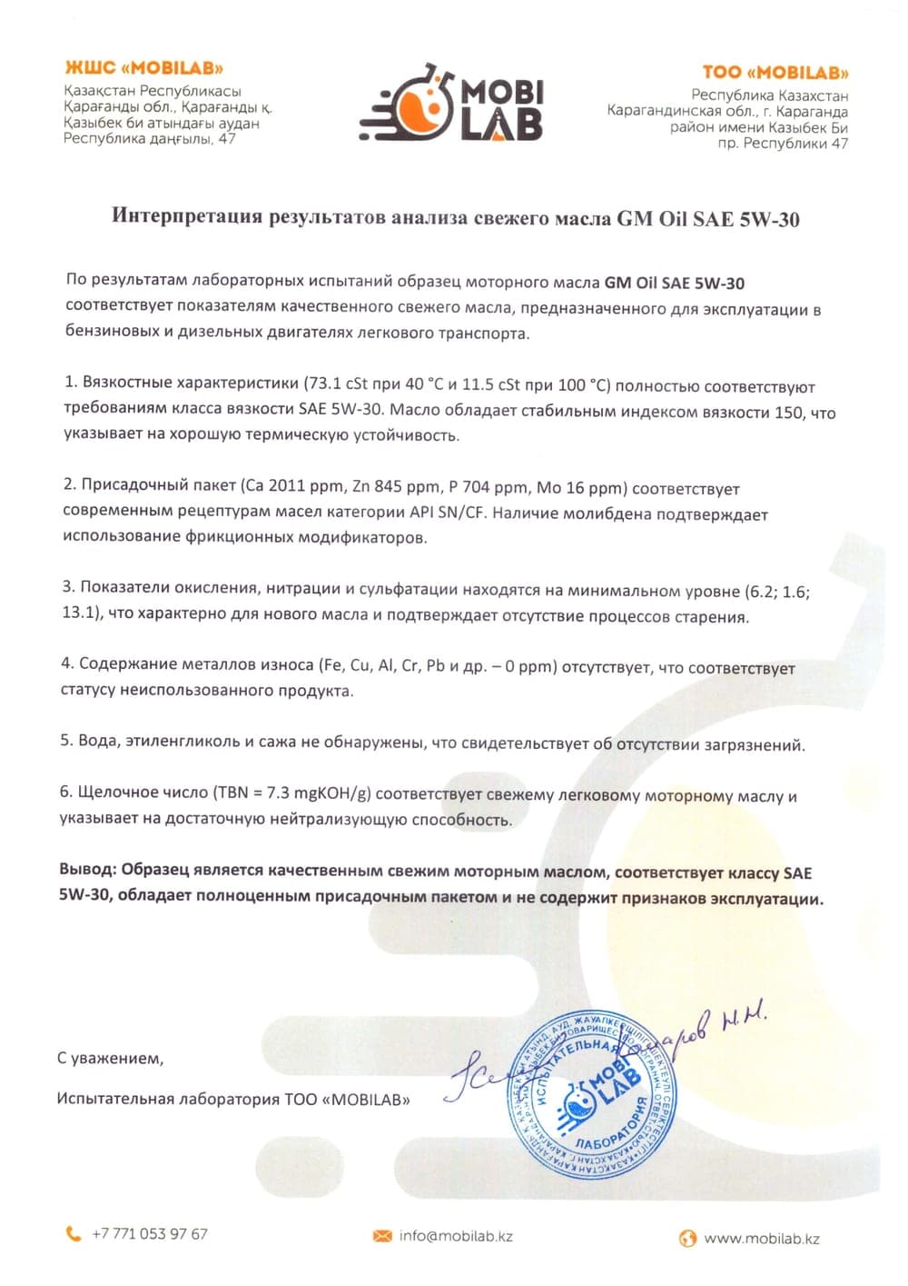 Лабораторный анализ